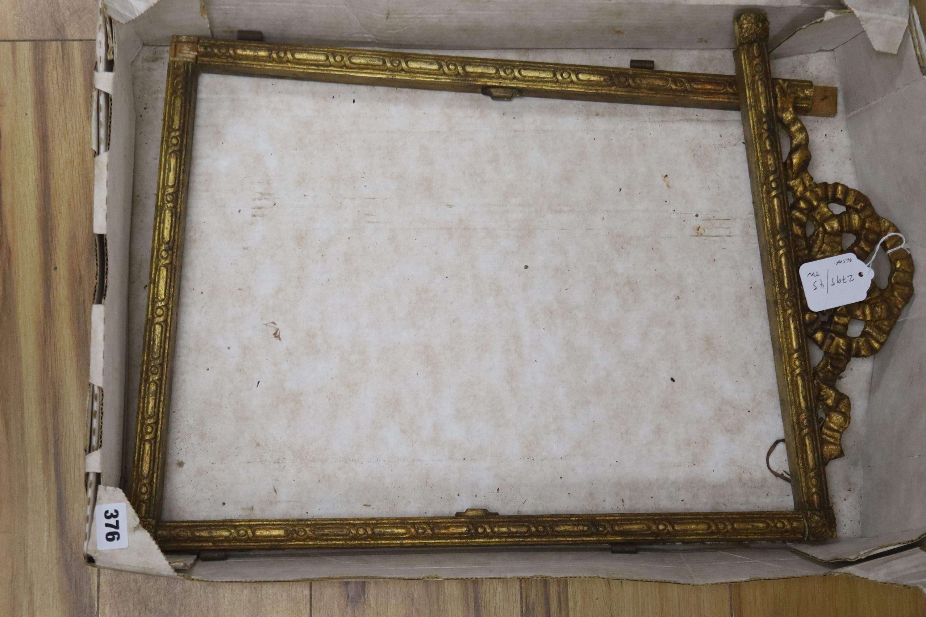 A gilt triptych mirror a.f